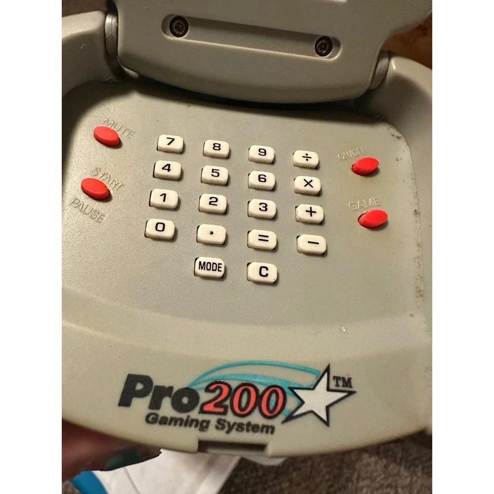 Vintage Pro Tech Pro 200 Gaming System GI-705H Handheld Game Calculator‎ Gray